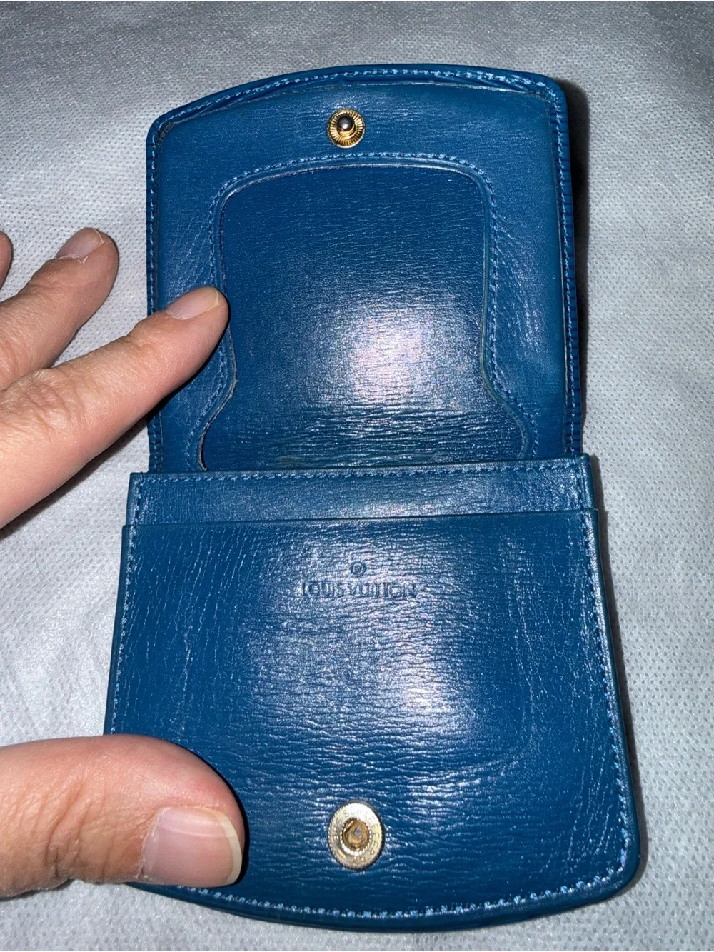 Louis Vuitton Blue Epi Leather Coin Purse